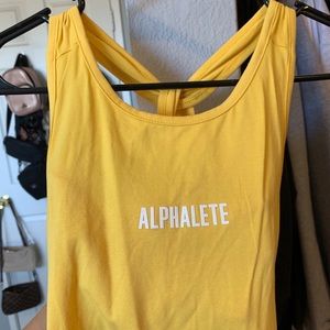 NEW Alphalete yellow tank